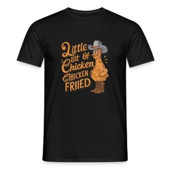 A Little Bit of Chicken Fried - Men's T-Shirt - black - Front - AI Model Male 178 light (178cm)