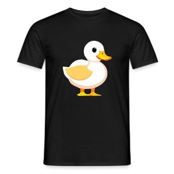 Mignon bébé canard oie - T-shirt homme - noir - Devant - AI Model Male 178 light (178cm)