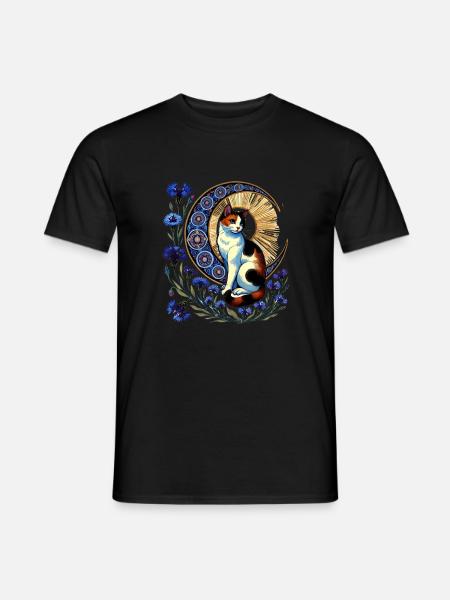 Calico Cat Moon - Men's T-Shirt - black