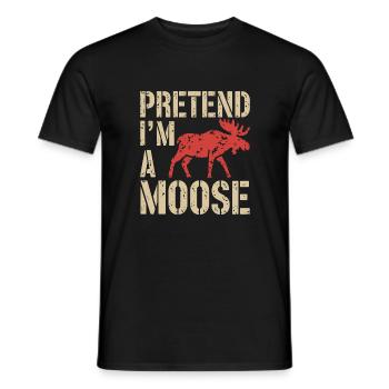 Moose love with wit - Men's T-Shirt - black - Front - AI Model Male 178 light (178cm)