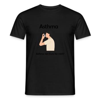 Asthma nen Euro - Männer T-Shirt - Schwarz - Vorne - AI Model Male 178 light (178cm)