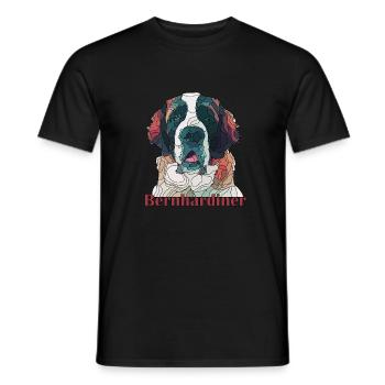 St. bernard - Men's T-Shirt - black - Front - AI Model Male 178 light (178cm)