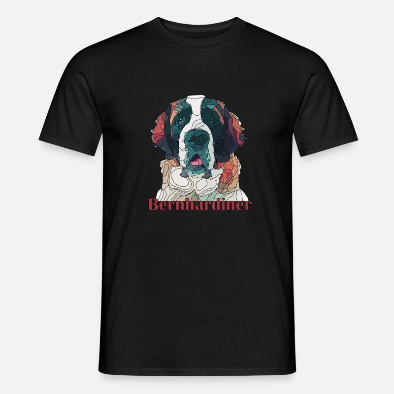 bernhardiner - Männer T-Shirt - Schwarz