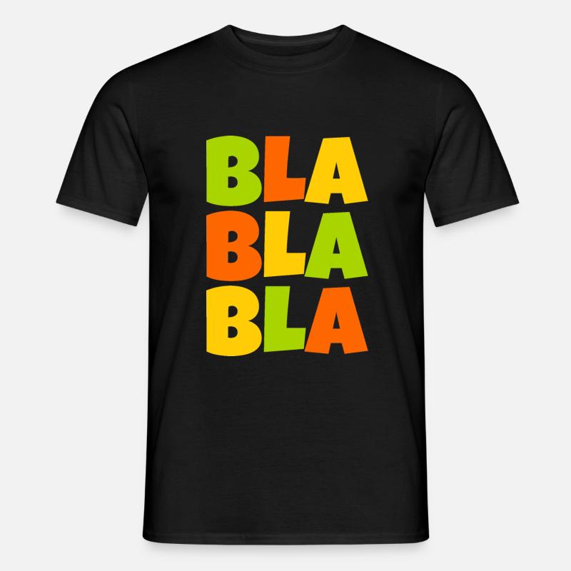 buntes Bla bla bla - Männer T-Shirt - Schwarz
