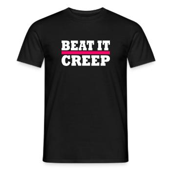 Beat it creep - Männer T-Shirt - Schwarz - Vorne - AI Model Male 178 light (178cm)