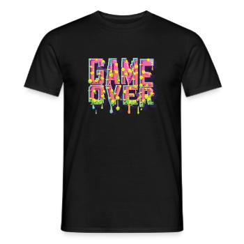 T-shirt Retro Gamer Console de jeu Pixel - T-shirt homme - noir - Devant - AI Model Male 178 light (178cm)