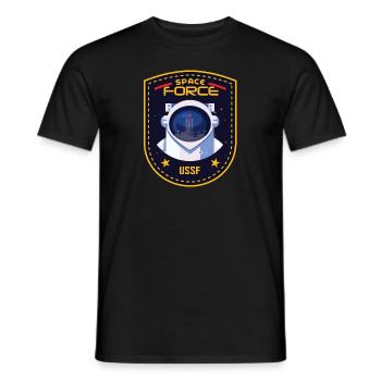 USSF: United States Space Force - Men's T-Shirt - black - Front - AI Model Male 178 light (178cm)