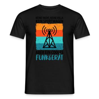Amateurfunk Funker Funkgerät Funkamateur Vintage - Männer T-Shirt - Schwarz - Vorne - AI Model Male 178 light (178cm)