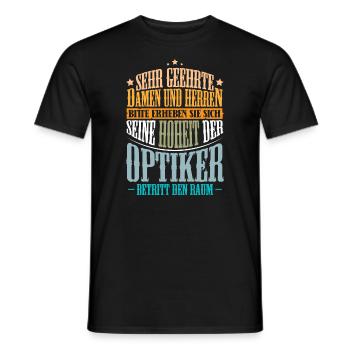 Optiker Augenoptiker - Männer T-Shirt - Schwarz - Vorne - AI Model Male 178 light (178cm)