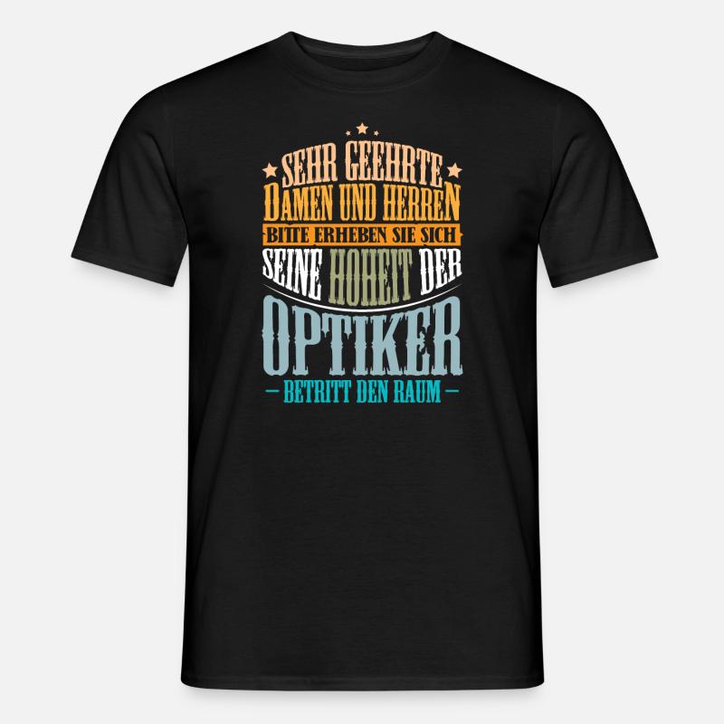Optiker Augenoptiker - Männer T-Shirt - Schwarz