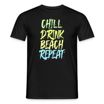 Cocktails alcoolisés sur la plage - T-shirt homme - noir - Devant - AI Model Male 178 light (178cm)