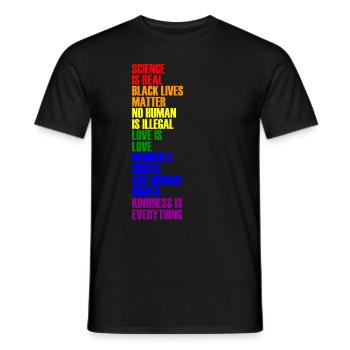 Kidness is everything - Love is love - Quotes - Men's T-Shirt - black - Front - AI Model Male 178 light (178cm)