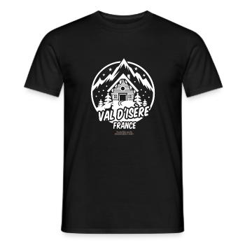 Val d'Isère - Männer T-Shirt - Schwarz - Vorne - AI Model Male 178 light (178cm)