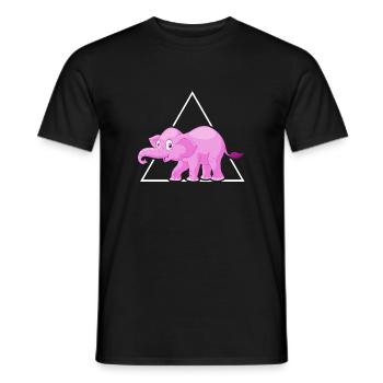 Éléphant pachyderme éléphant rose dans la boutique de porcelaine - T-shirt homme - noir - Devant - AI Model Male 178 light (178cm)