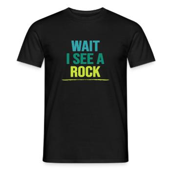 bouldern boulderfelsen freiklettern boulderroute - Männer T-Shirt - Schwarz - Vorne - AI Model Male 178 light (178cm)