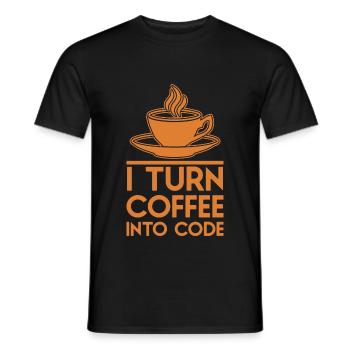 Code de codeur de programmation de cadeau de chemise de HTML de Java - T-shirt homme - noir - Devant - AI Model Male 178 light (178cm)