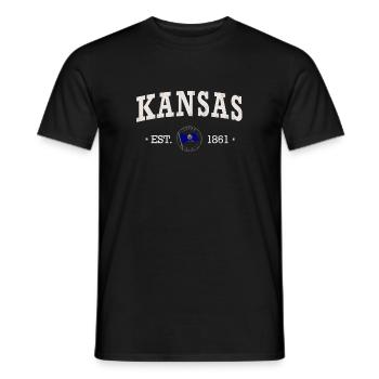 Kansas Est - Männer T-Shirt - Schwarz - Vorne - AI Model Male 178 light (178cm)