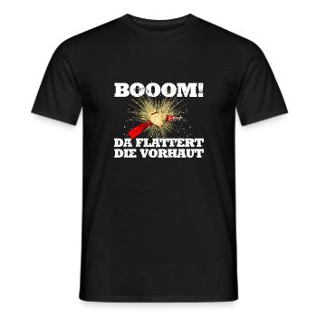 Feuerwerk Silvester Pyro - Männer T-Shirt - Schwarz - Vorne - AI Model Male 178 light (178cm)