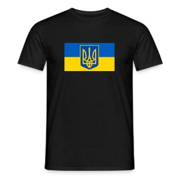 Ukraine - Men's T-Shirt - black - Front - AI Model Male 178 light (178cm)