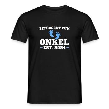 Schwangerschaftsverkündung 2024 Befördert Onkel - Männer T-Shirt - Schwarz - Vorne - AI Model Male 178 light (178cm)