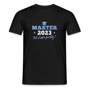 Masterprüfung bestanden 2023 Master Abschluss - Männer T-Shirt - Schwarz - Vorne - AI Model Male 178 light (178cm)