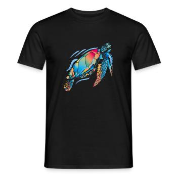 Tortue de mer - T-shirt homme - noir - Devant - AI Model Male 178 light (178cm)
