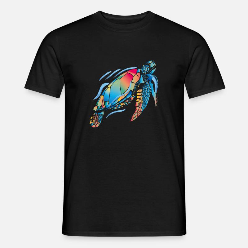 Meeresschildkröte - Männer T-Shirt - Schwarz