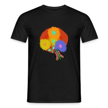 Summer, Sun, Flowers, Butterfly, Butterfly, Garden - Men's T-Shirt - black - Front - AI Model Male 178 light (178cm)