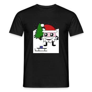 Montagnes de Saint-Nicolas Noël neige Alm traîneau - T-shirt homme - noir - Devant - AI Model Male 178 light (178cm)