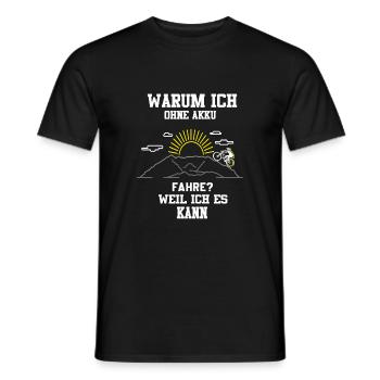 Lustiger Radfahrer Spruch Radsportler E-Bike - Männer T-Shirt - Schwarz - Vorne - AI Model Male 178 light (178cm)