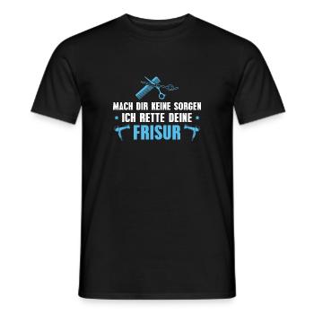 Haarstylist Ich rette deine Frisur Friseur - Männer T-Shirt - Schwarz - Vorne - AI Model Male 178 light (178cm)