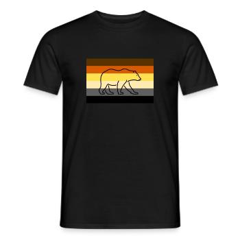 Bär Shirt Flagge Bär Shirt flag Bear pride bear - Men's T-Shirt - black - Front - AI Model Male 178 light (178cm)