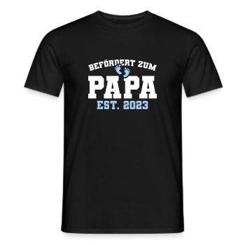 Werdender Papa 2023 Schwangerschaft Verkündung - Männer T-Shirt - Schwarz - Vorne - AI Model Male 178 light (178cm)