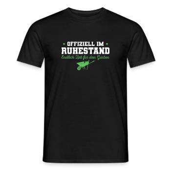 Gärtner in Rente Ruhestand Geschenkidee - Männer T-Shirt - Schwarz - Vorne - AI Model Male 178 light (178cm)