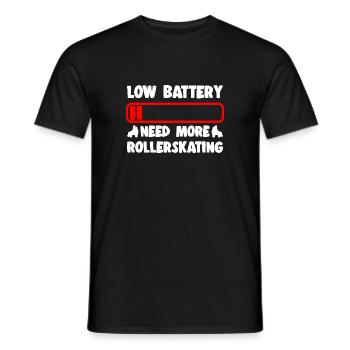 Roller Skating Low Battery Need More Skate Gifts - Männer T-Shirt - Schwarz - Vorne - AI Model Male 178 light (178cm)
