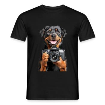 Rottweiler - Männer T-Shirt - Schwarz - Vorne - AI Model Male 178 light (178cm)