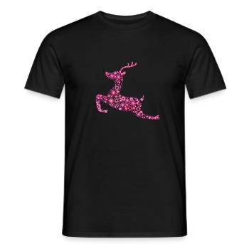 Christmas Pink Girlie Women Girl Gift - Men's T-Shirt - black - Front - AI Model Male 178 light (178cm)