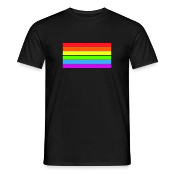 Rainbow flag - Men's T-Shirt - black - Front - AI Model Male 178 light (178cm)