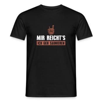 Sauna Ich geh Saunieren Saunameister Geschenk - Männer T-Shirt - Schwarz - Vorne - AI Model Male 178 light (178cm)