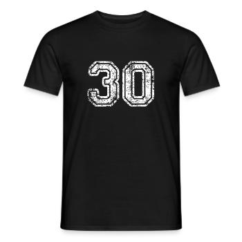 30 - Men's T-Shirt - black - Front - AI Model Male 178 light (178cm)