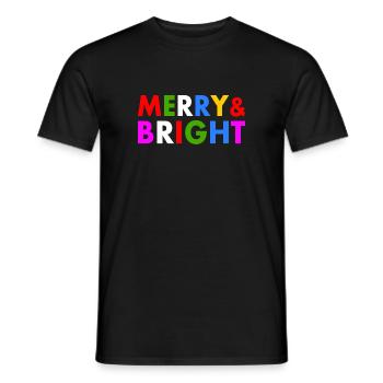 Merry and bright - Männer T-Shirt - Schwarz - Vorne - AI Model Male 178 light (178cm)