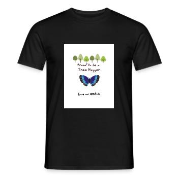 Proud to be a Tree Hugger gift present idea - Men's T-Shirt - black - Front - AI Model Male 178 light (178cm)