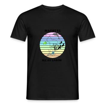 LANDSCAPE OF MAYOTTE - Men's T-Shirt - black - Front - AI Model Male 178 light (178cm)
