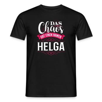 HELGA - Chaos - Männer T-Shirt - Schwarz - Vorne - AI Model Male 178 light (178cm)