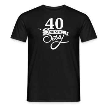 40 and still sexy - T-shirt homme - noir - Devant - AI Model Male 178 light (178cm)