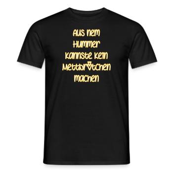 Hummer und Mettbrötchen - Männer T-Shirt - Schwarz - Vorne - AI Model Male 178 light (178cm)