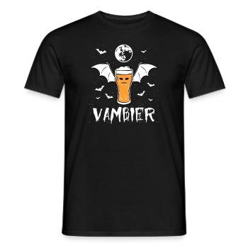 Vambier Halloween JGA Malle Bier Fledermaus Vampir - Männer T-Shirt - Schwarz - Vorne - AI Model Male 178 light (178cm)