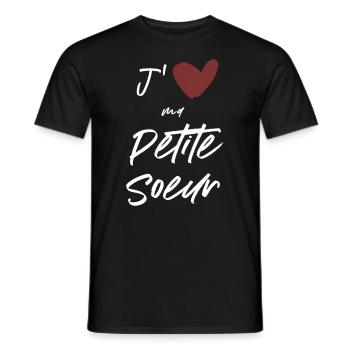 J'aime ma petite soeur - T-shirt homme - noir - Devant - AI Model Male 178 light (178cm)