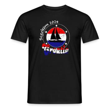 Kroatien Segeltörn 2024 - Männer T-Shirt - Schwarz - Vorne - AI Model Male 178 light (178cm)