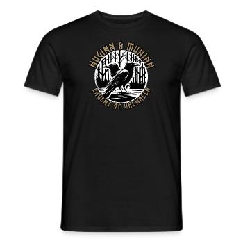 Walhalla Wikinger Raben Symbol - Huginn & Muninn - Männer T-Shirt - Schwarz - Vorne - AI Model Male 178 light (178cm)